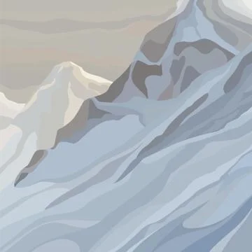 Background abstract snow peaks of mountain peaks Stock Illustration