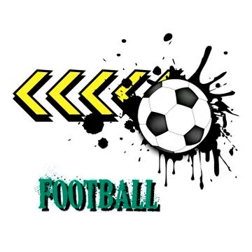 Background abstract soccer ball from blots Stock Illustration