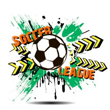 Background abstract soccer ball from blots Stock Illustration