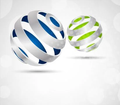 Background with abstract spheres Stock Illustration