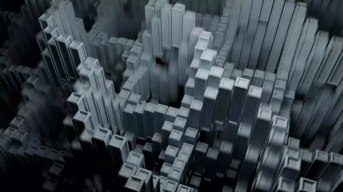 Background Abstract Squares Creating Seamless 4K Pixel Block Patterns Pillars Stock Footage 304700254
