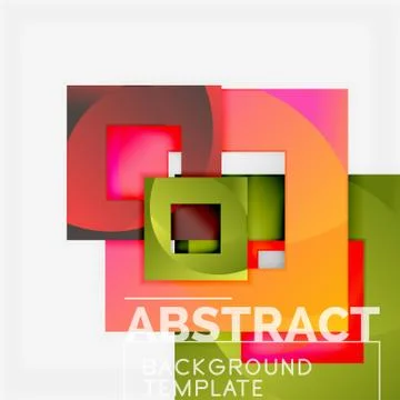 Background abstract squares, geometric minimal template Illustrazione stock
