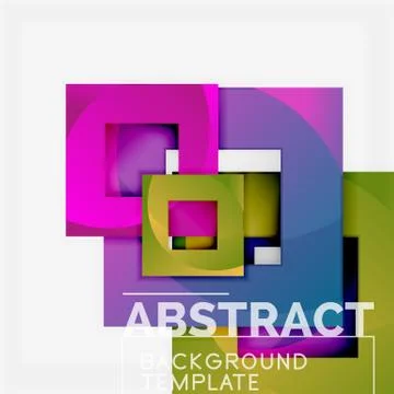 Background abstract squares, geometric minimal template Illustrazione stock