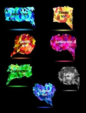Background of abstract talking triangle bubble Illustration
