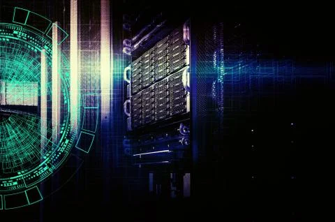 Background abstract technology communication concept. concept of disk storage Stock Photos