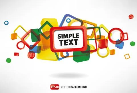 Background of the abstract three-dimensional rings Stock Illustration