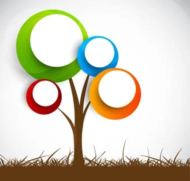 Background with abstract tree Stock Illustration