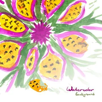 Background of abstract watercolor flower pattern with space for Stock Illustration
