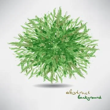 Background of abstract watercolor vegetative pattern with space Stock Illustration