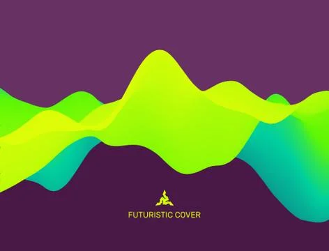 Background with abstract waves. 3D Vector Illustration. Design Template. Stock Illustration