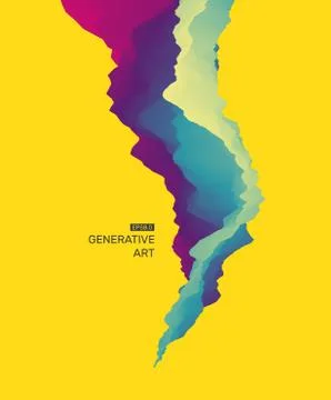 Background with abstract waves. 3D Vector Illustration. Design Template. Stock Illustration