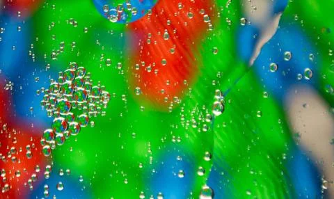 Background abstraction. Texture. Bubbles and bright colors. Neon style. Color 스톡 사진