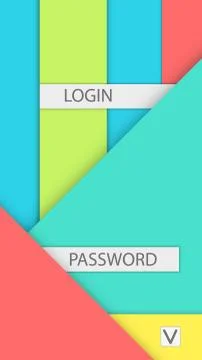 Background for access and login. Modern material design Stock Illustration