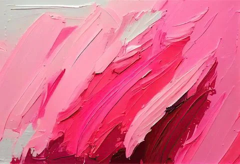 Background with acrylic texture brush strokes in pink colors Stock Photos