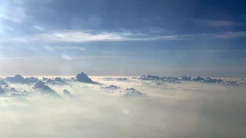 Background aerial top view white cloud in blue sky air day shot. wallpaper Stock Footage 115131604