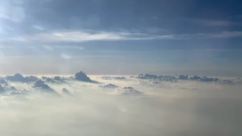 Background aerial top view white cloud in blue sky air day shot. wallpaper Stock Footage 119993983