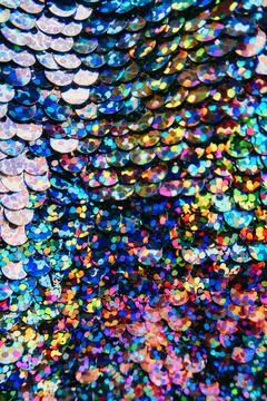 Background aesthetic texture with sequin glitte Stock Photos