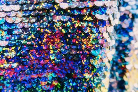 Background aesthetic texture with sequin glitte Stock Photos