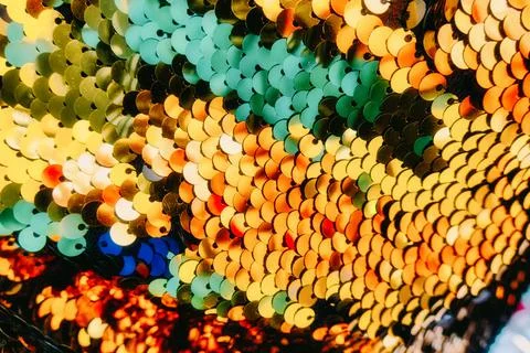 Background aesthetic texture with sequin glitte Stock Photos