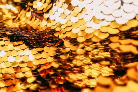 Background aesthetic texture with sequin glitte Stock Photos