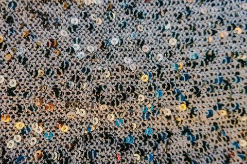 Background aesthetic texture with sequin glitte Stock Photos