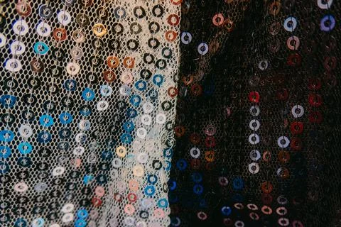 Background aesthetic texture with sequin glitte Foto stock