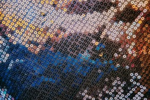 Background aesthetic texture with sequin glitte Stock Photos