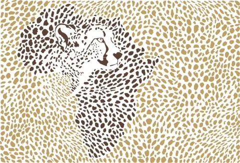 Background of the African cheetah 스톡 일러스트