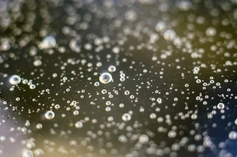 Background of air bubbles on the water surface Stock Photos