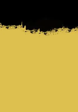 Background airbrush brush, background bicolor, blank template black yellow Stock Illustration
