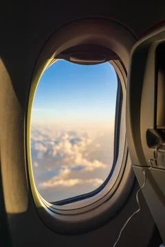 Background of airline window Stock Photos