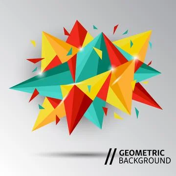 Background with amazing polygonal Stock Illustration