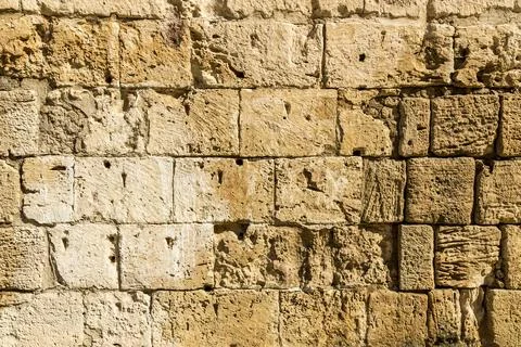 Background of ancient brick wall. Stock Photos
