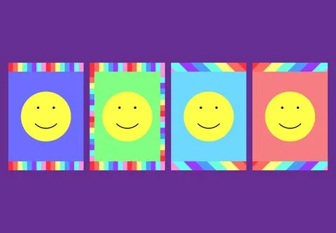 Background and banner in pride month with smile face Stock Illustration