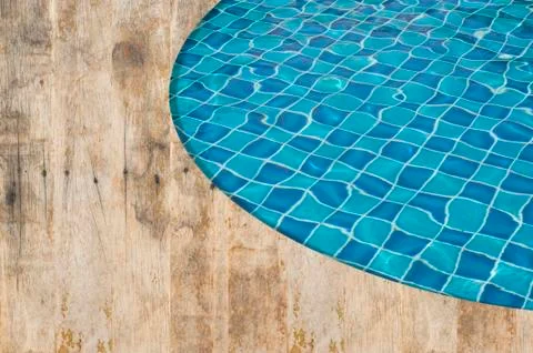 Background and pattern of clean water in blue swimming pool Stock Illustration