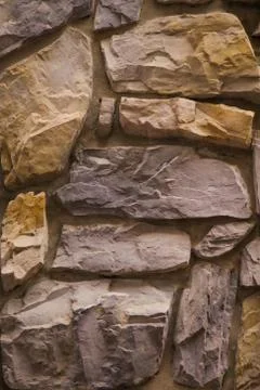 Background and texture of brown stone wall Foto stock