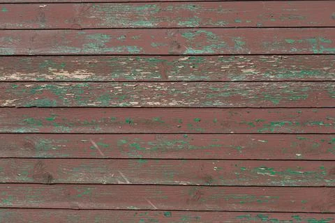 Background and texture of decorative old wood striped on the wall surface.  G Foto stock