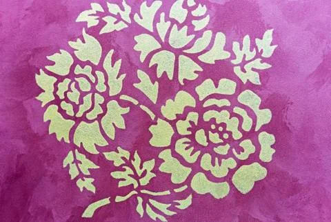 Background and texture of decorative plaster to cover the walls and ceilings. Stock Photos