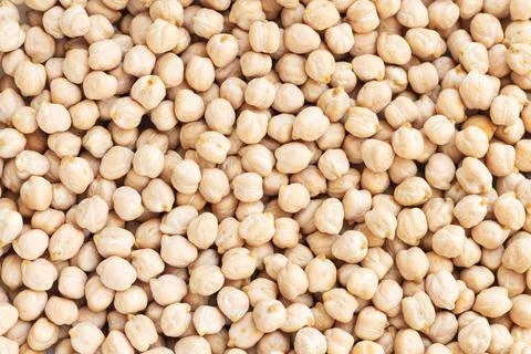 Background and texture of dry raw organic chickpeas Stock Photos