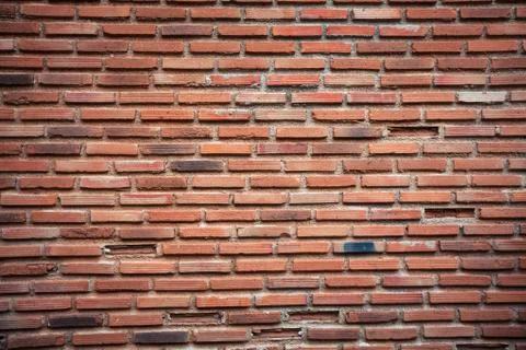 Background and texture of old vintage brick wall Stock Photos