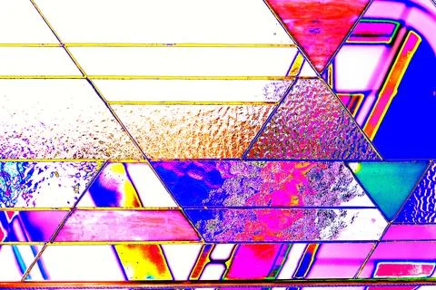 Background and texture of real vitro of lead and colored glass. Stock Photos