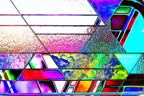 Background and texture of real vitro of lead and colored glass. Stock Photos
