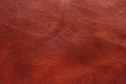 Background and texture of red-brown faux leather... Stock Photos