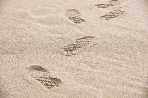 Background and texture of sand pattern on a beach in summer Stock Photos