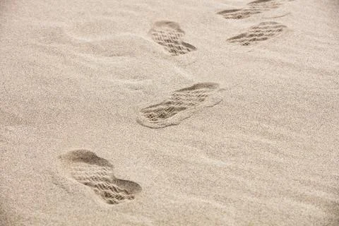 Background and texture of sand pattern on a beach in summer Stock Photos