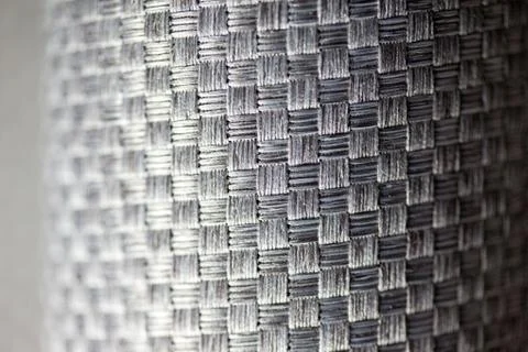 Background and texture of silver-brown fabric for curtains. Stock Photos