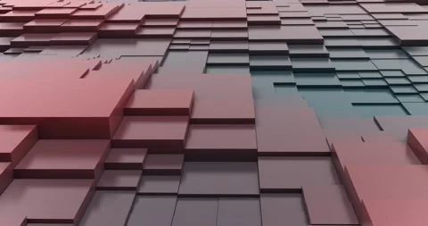 Background of animated cubes. 4k abstract smooth wavy infinitely looped motion. Stock Footage 187632418