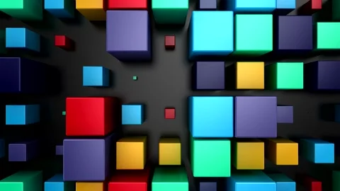 Background of Animated Cubes Video stock 162840779