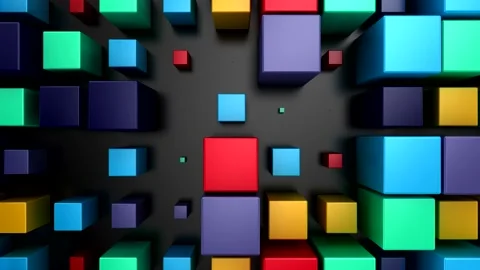 Background of Animated Cubes Stock Footage 162904357