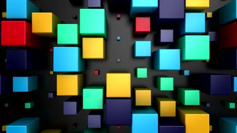 Background of Animated Cubes Stock Footage 235294374